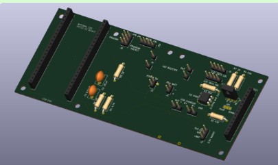 3D rendering of the VectorTrim prototype circuit board